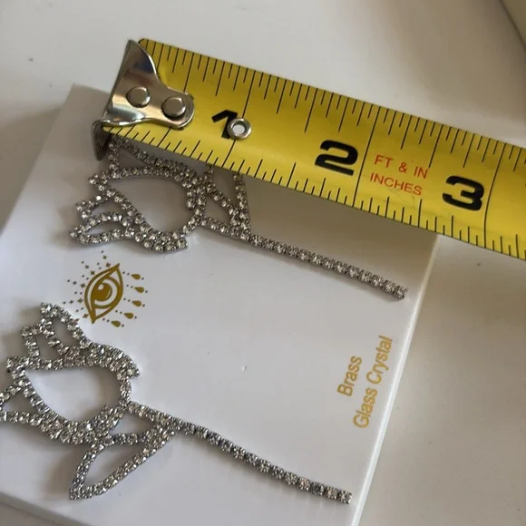 Eye Candy Los Angeles luxe collection large drop earrings for pierced ears NIB - Picture 6 of 8